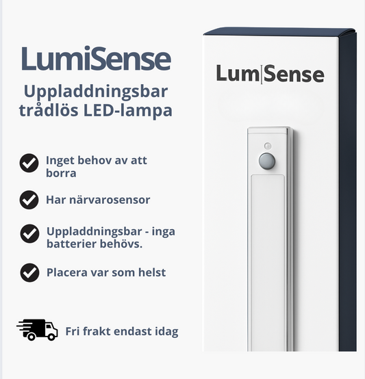 LumiSense - Uppladdningsbar trådlös LED-lampa