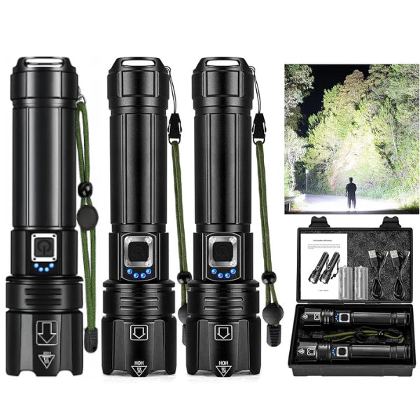LumenX Pro™ - Lampe Torche Tactique – 20 000 Lumens